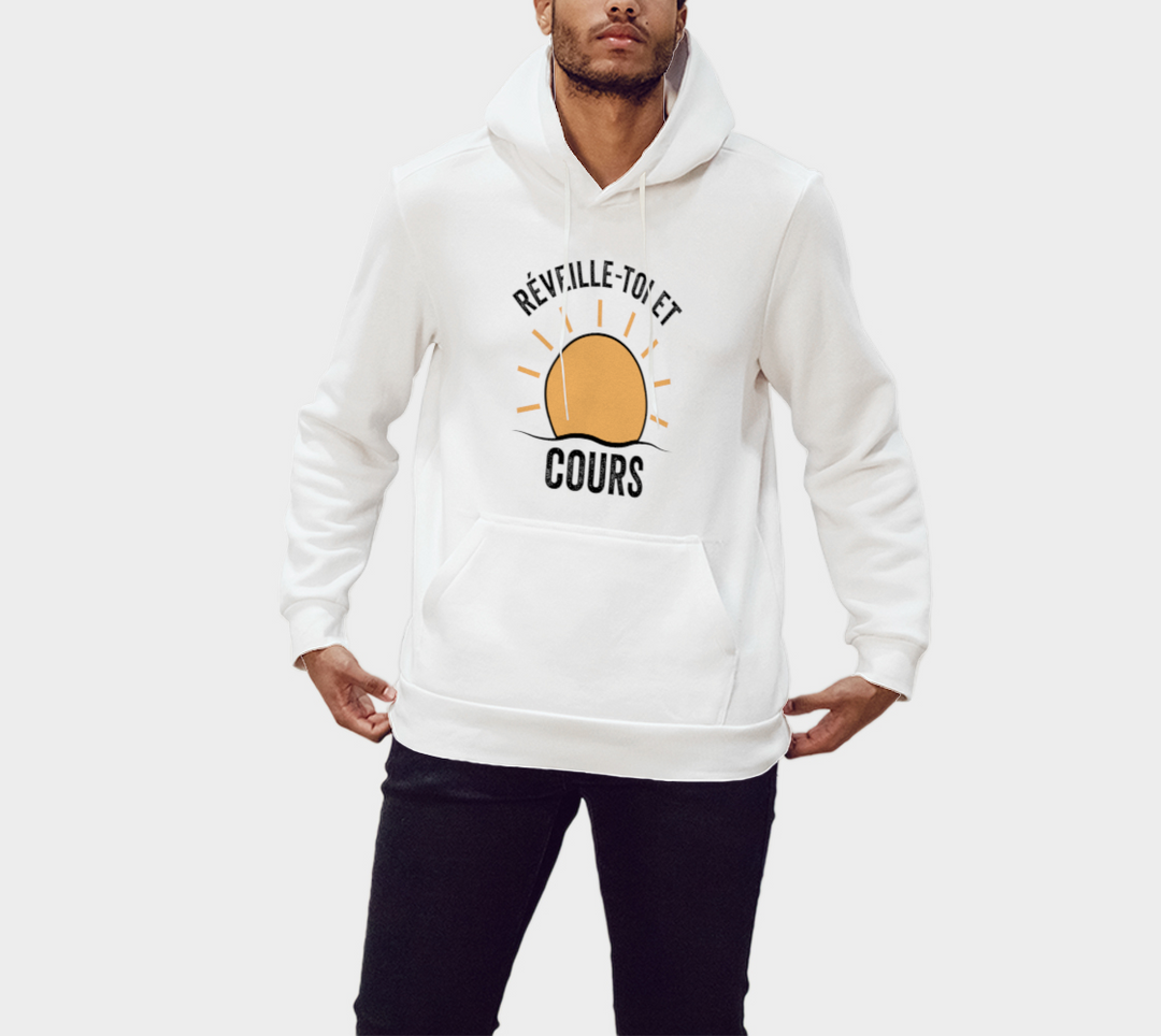 Hoodie Réveille-toi et cours