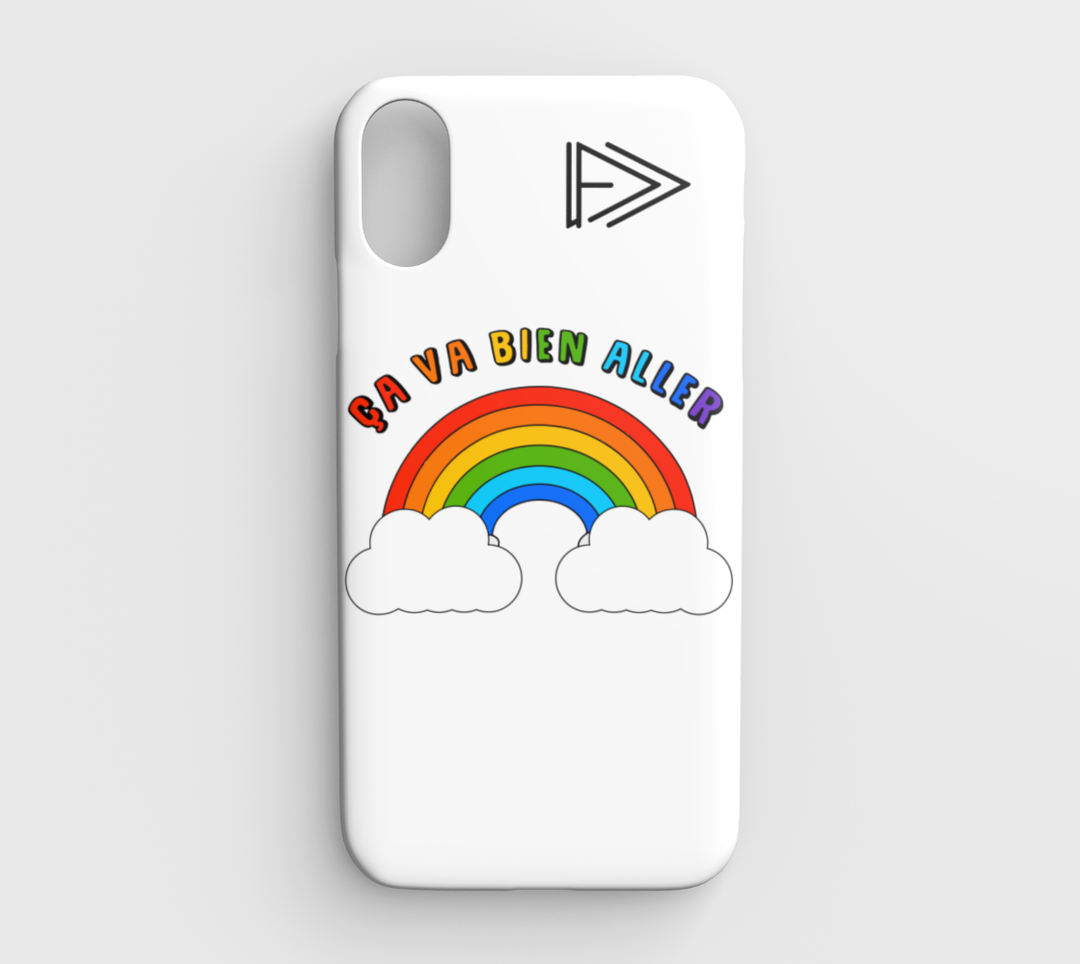 Coque iPhone XR ça va bien aller blanc