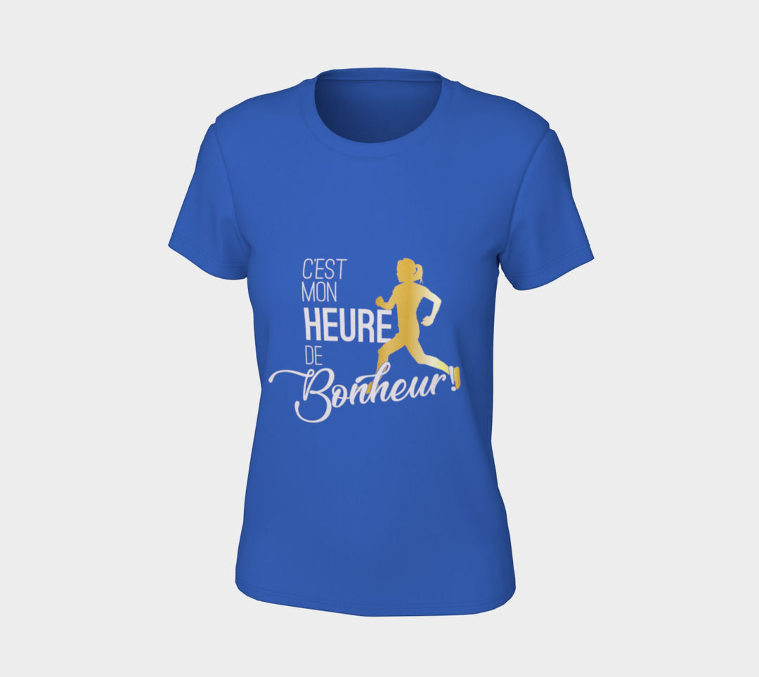 T-shirt c’est mon heure de bonheur Bleu