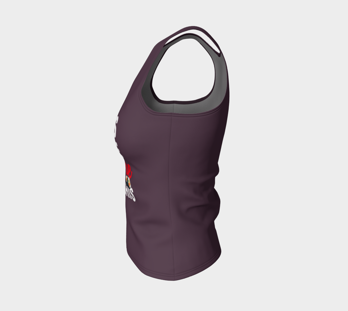 Camisole de sport "Je cours parce que j'adore les sushis" mauve