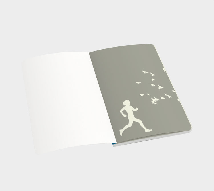 Carnet inspirant bleu - Envolée marathon
