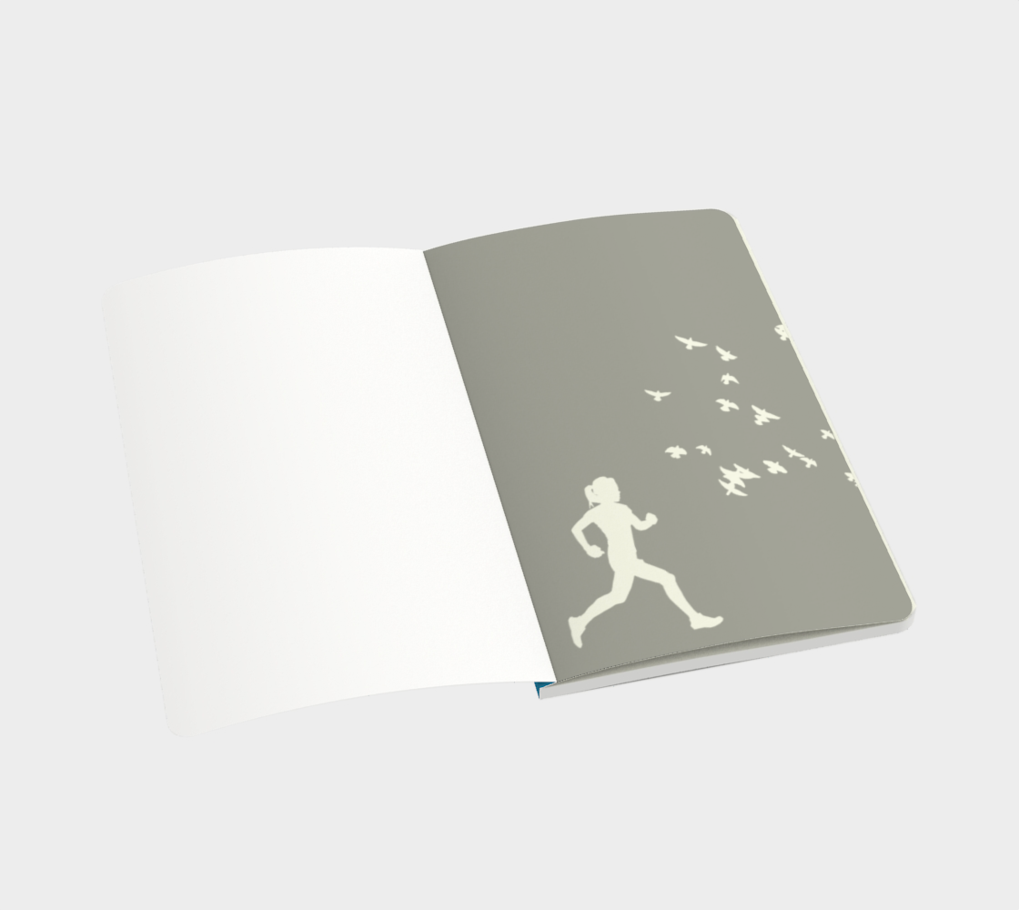 Carnet inspirant bleu - Envolée marathon