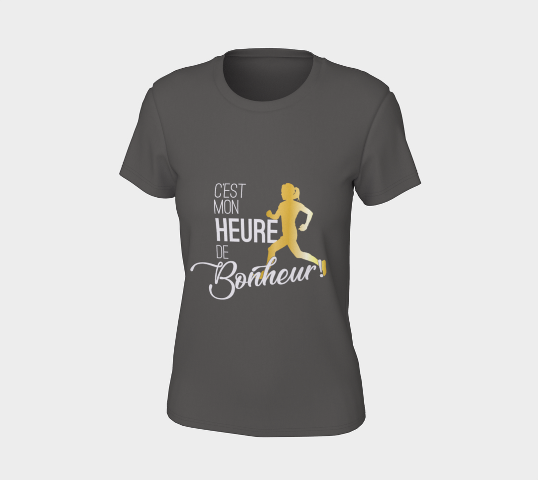 T-shirt c’est mon heure de bonheur Gris