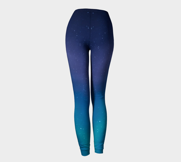 Legging Boré yoga - de dos - aurore boréale